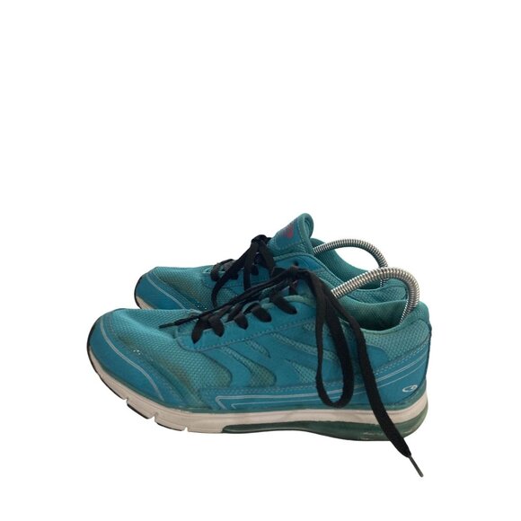 Champion youth size 6 Blue Leather Textile sneaker shoe no insoles - Picture 3 of 8